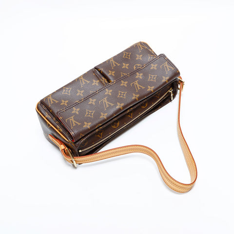 ルイ・ヴィトン LOUIS VUITTON 2003年製 モノグラム ヴィバシテMM ショルダーバッグ ブラウン WS22701
