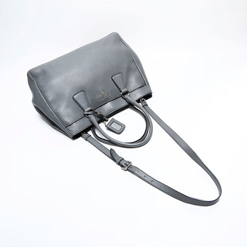 プラダ PRADA レザー ハンドバッグ グレー WS22702