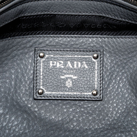 プラダ PRADA レザー ハンドバッグ グレー WS22702