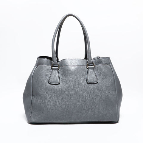 プラダ PRADA レザー ハンドバッグ グレー WS22702