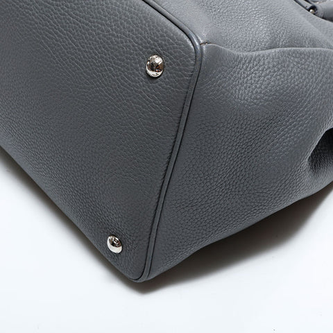 プラダ PRADA レザー ハンドバッグ グレー WS22702