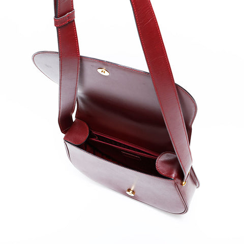 カルティエ CARTIER レザー マストドゥ ショルダーバッグ レッド WS22703