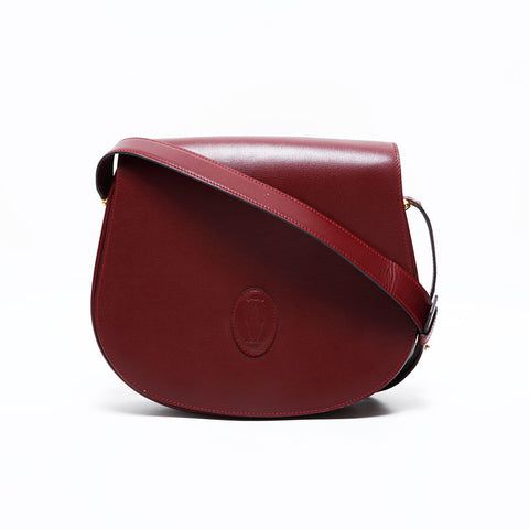 カルティエ CARTIER レザー マストドゥ ショルダーバッグ レッド WS22703