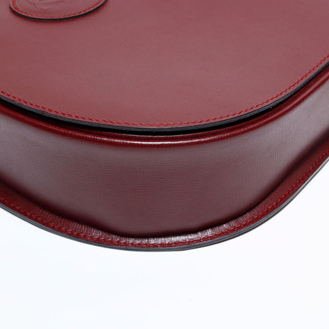 カルティエ CARTIER レザー マストドゥ ショルダーバッグ レッド WS22703