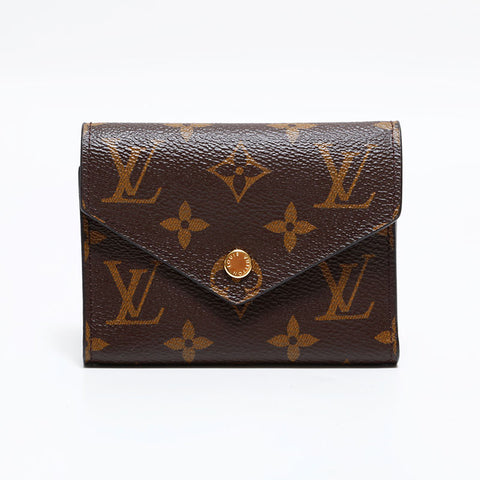 ルイ・ヴィトン LOUIS VUITTON 2018年製 ポルトフォイユ･ヴィクトリーヌ モノグラム コンパクト ウォレット 三つ折り財布 ブラウン WS22706