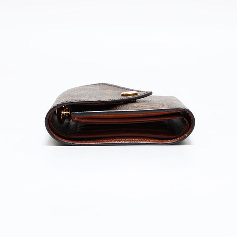 ルイ・ヴィトン LOUIS VUITTON 2018年製 ポルトフォイユ･ヴィクトリーヌ モノグラム コンパクト ウォレット 三つ折り財布 ブラウン WS22706
