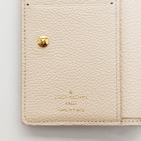 ルイ・ヴィトン LOUIS VUITTON ポルトフォイユ・クレア　モノ・アンプラント　クレーム　レオパード 三つ折り財布 ベージュ WS22707