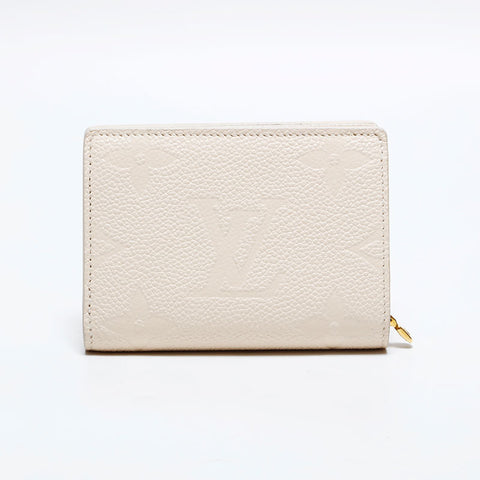 ルイ・ヴィトン LOUIS VUITTON ポルトフォイユ・クレア　モノ・アンプラント　クレーム　レオパード 三つ折り財布 ベージュ WS22707