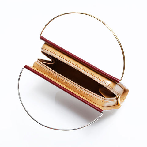 カルティエ CARTIER レザー ミニ トリニティ ハンドバッグ レッド WS22709
