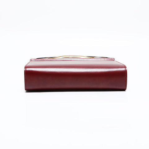 カルティエ CARTIER レザー ミニ トリニティ ハンドバッグ レッド WS22709