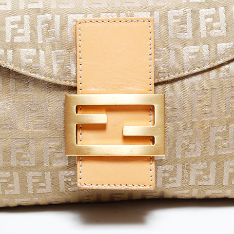フェンディ FENDI ズッキーノ マンマ ショルダーバッグ ベージュ WS22712