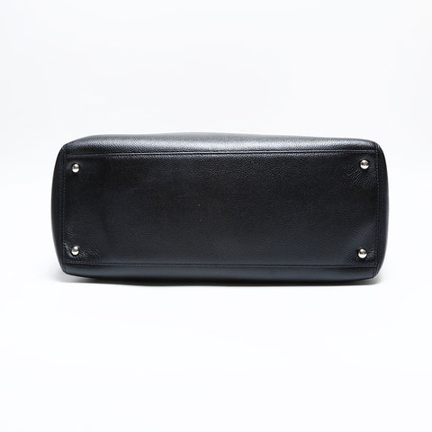 シャネル CHANEL 13番台 2009-2010 キャビア エグゼクティブ トート ショルダーバッグ ブラック WS22716