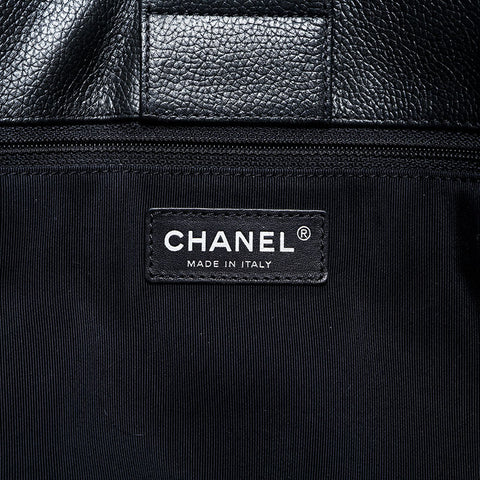 シャネル CHANEL 13番台 2009-2010 キャビア エグゼクティブ トート ショルダーバッグ ブラック WS22716