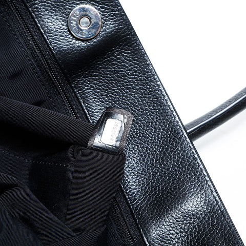 シャネル CHANEL 13番台 2009-2010 キャビア エグゼクティブ トート ショルダーバッグ ブラック WS22716
