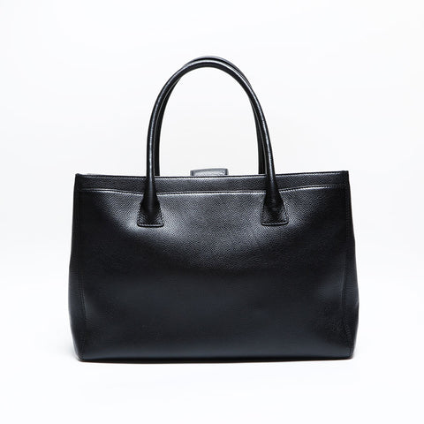 シャネル CHANEL 13番台 2009-2010 キャビア エグゼクティブ トート ショルダーバッグ ブラック WS22716