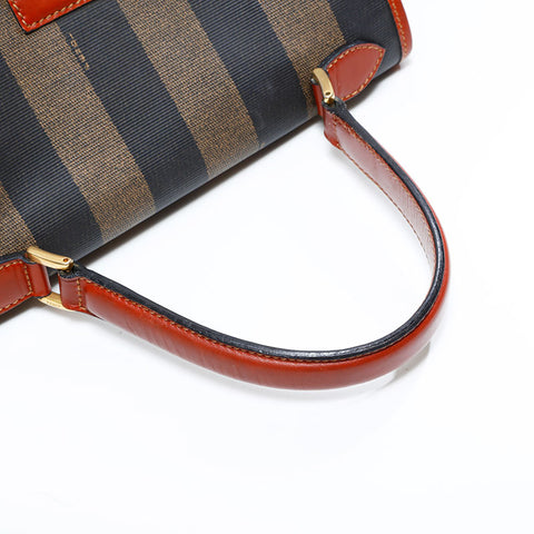 フェンディ FENDI ペカン PVC ハンドバッグ ブラウン WS22717