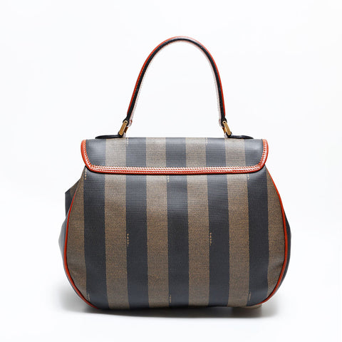 フェンディ FENDI ペカン PVC ハンドバッグ ブラウン WS22717
