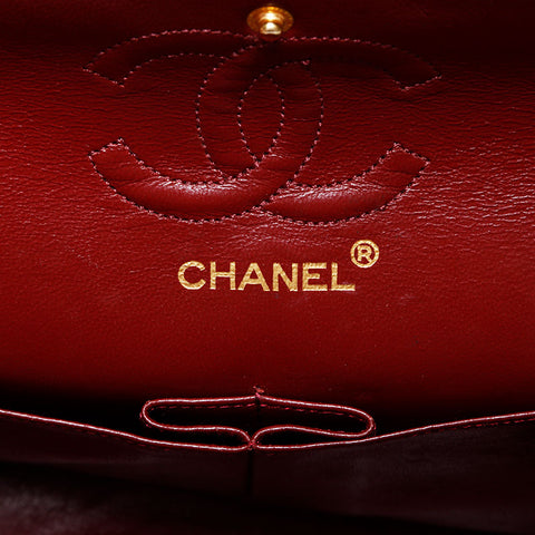 Chanel 0 Series 1986-1988 Double volet Matelasse Lambkin 23 mini sac d'épaule noir WS22718