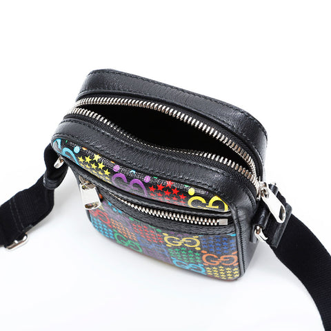 グッチ GUCCI GGサイケデリック PVC ショルダーバッグ ブラック WS22721