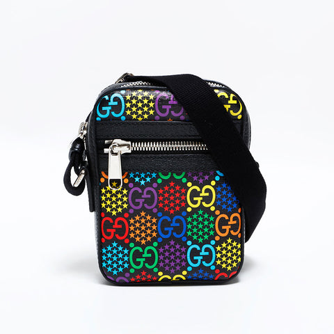 グッチ GUCCI GGサイケデリック PVC ショルダーバッグ ブラック WS22721