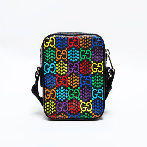 GUCCI GG Psychedelic PVC Shoulder Bag black WS22721