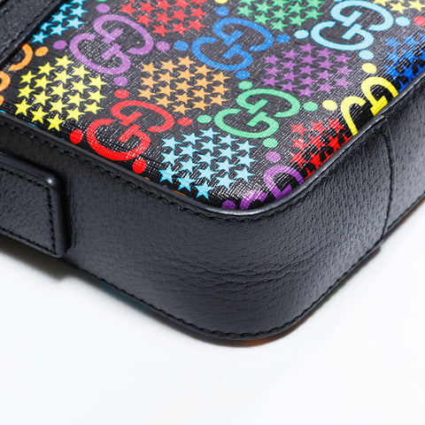 グッチ GUCCI GGサイケデリック PVC ショルダーバッグ ブラック WS22721