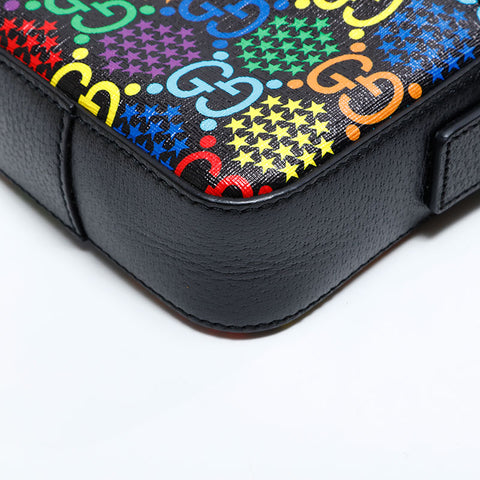 グッチ GUCCI GGサイケデリック PVC ショルダーバッグ ブラック WS22721