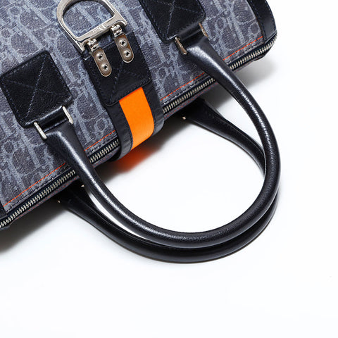 クリスチャンディオール Christian Dior トロッター キャンバス ハンドバッグ グレー WS22722