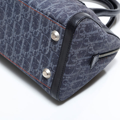 クリスチャンディオール Christian Dior トロッター キャンバス ハンドバッグ グレー WS22722