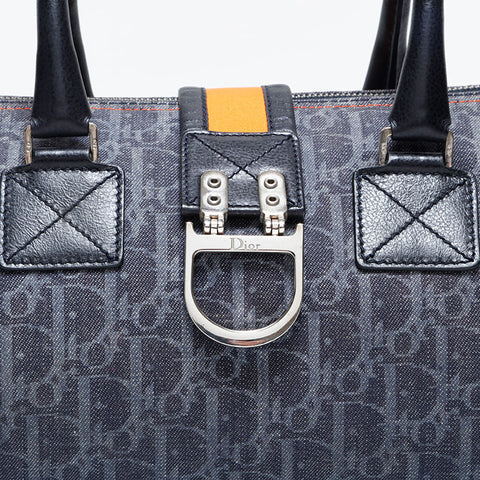クリスチャンディオール Christian Dior トロッター キャンバス ハンドバッグ グレー WS22722