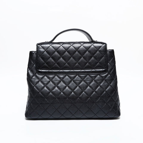 CHANEL 23 Series 2016–2017 Top Handle 2-Way Matelassé Shoulder Bag Black WS22728
