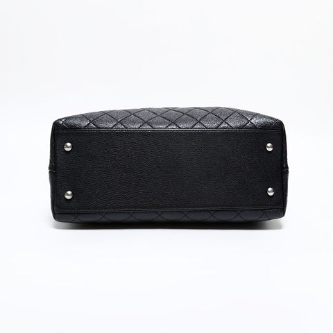 CHANEL 23 Series 2016–2017 Top Handle 2-Way Matelassé Shoulder Bag Black WS22728