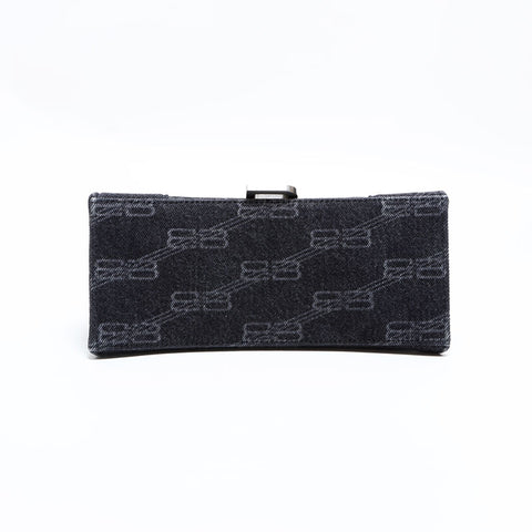 バレンシアガ BALENCIAGA HOURGLASS アワーグラス デニム 2way ショルダーバッグ ブラック WS22729