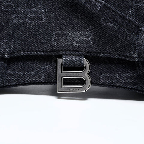 BALENCIAGA HOURGLASS Hourglass Denim 2way Umhängetasche schwarz WS22729