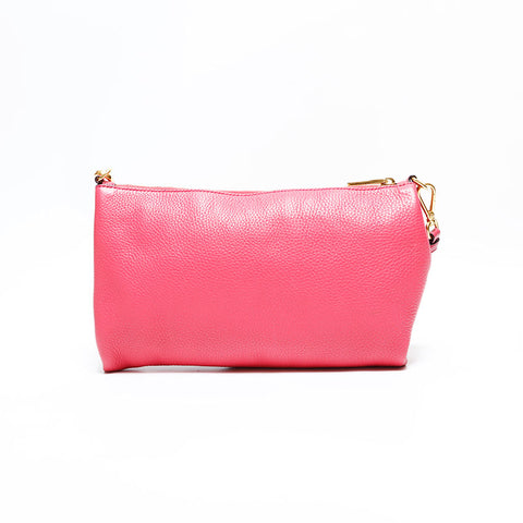 プラダ PRADA レザー トライアングルロゴ ショルダーバッグ ピンク WS22731