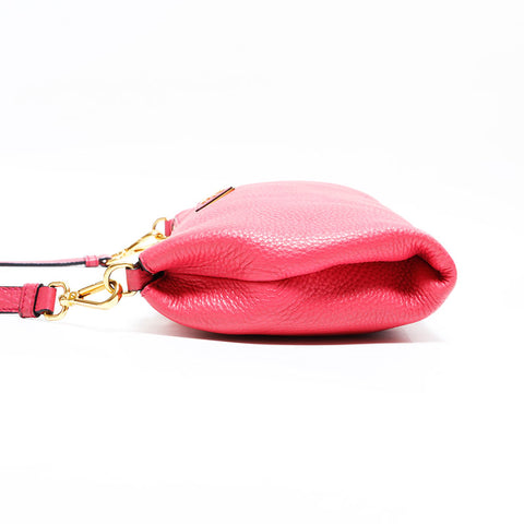 プラダ PRADA レザー トライアングルロゴ ショルダーバッグ ピンク WS22731