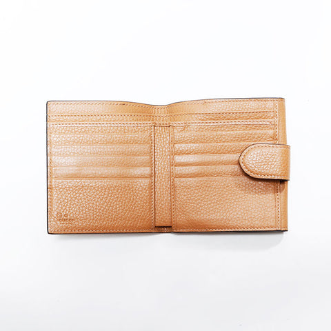 GUCCI GG Marmont Leather Double G Bifold Wallet Brown WS22732