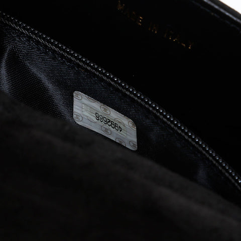 CHANEL 4 Series 1996–1997 Suede Mini Turnlock Chain Shoulder Bag Black WS22733