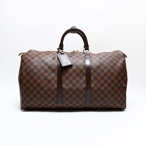 ルイ・ヴィトン LOUIS VUITTON 2007年製 ダミエ キーポル 50 ボストンバッグ ブラウン WS22736