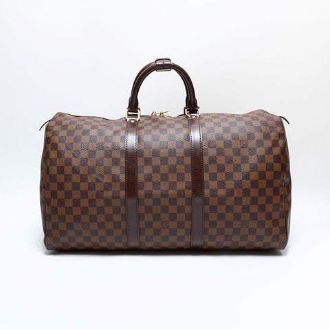 ルイ・ヴィトン LOUIS VUITTON 2007年製 ダミエ キーポル 50 ボストンバッグ ブラウン WS22736