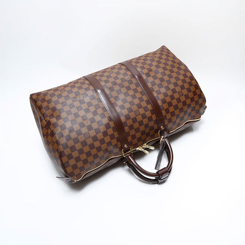 ルイ・ヴィトン LOUIS VUITTON 2007年製 ダミエ キーポル 50 ボストンバッグ ブラウン WS22736
