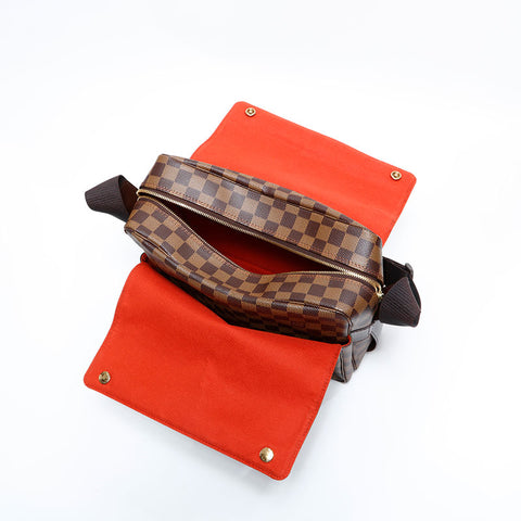 LOUIS VUITTON 2004 Damier Naviglio Shoulder Bag Brown WS22737