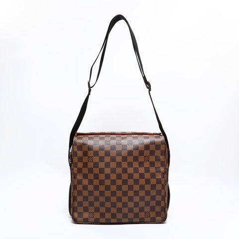 LOUIS VUITTON 2004 Damier Naviglio Shoulder Bag Brown WS22737