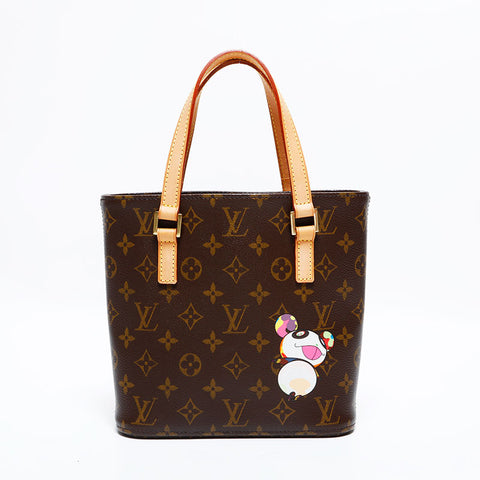 ルイ・ヴィトン LOUIS VUITTON 2004年製 ヴァヴァン PM モノグラム パンダ 村上隆 ハンドバッグ ブラウン WS22743