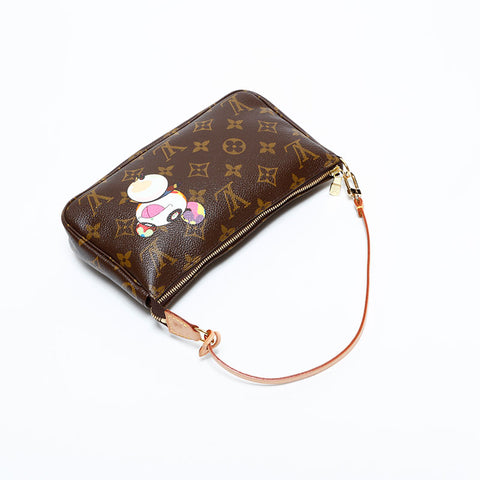 ルイ・ヴィトン LOUIS VUITTON 2004年製 モノグラムパンダ ポシェットアクセソワール 村上隆 ショルダーバッグ ブラウン WS22744