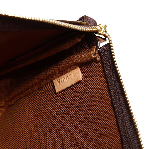 LOUIS VUITTON 2004 Monogram Panda Pochette Accessoires Takashi Murakami Shoulder Bag Brown WS22744