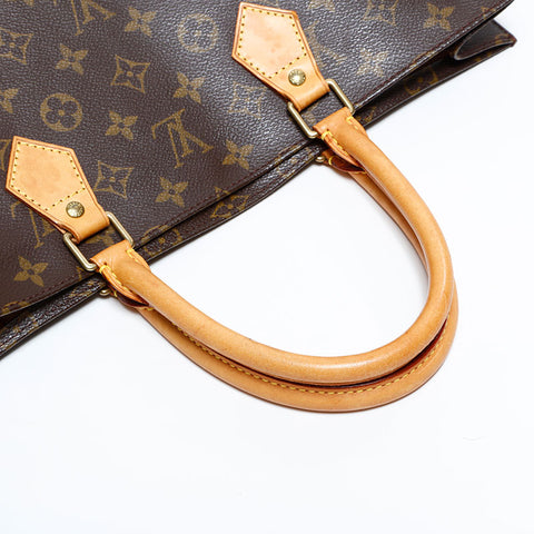 LOUIS VUITTON 2002 Monogram Sac Plat Handbag Brown WS22747