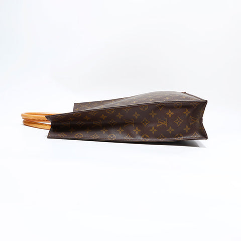 LOUIS VUITTON 2002 Monogram Sac Plat Handbag Brown WS22747