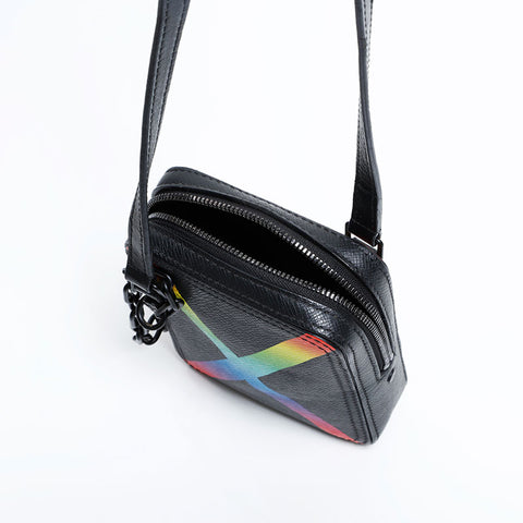 ルイ・ヴィトン LOUIS VUITTON 2019年製 タイガ レインボー ダヌーブ ショルダーバッグ ブラック WS22748