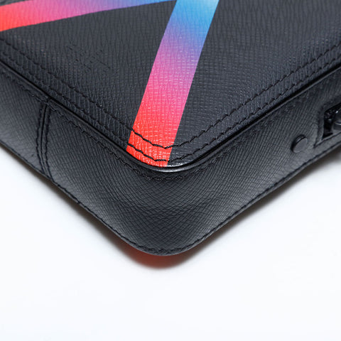 ルイ・ヴィトン LOUIS VUITTON 2019年製 タイガ レインボー ダヌーブ ショルダーバッグ ブラック WS22748